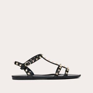 Valentino Garavani Rockstud Flat Sandals - Black - Size 39